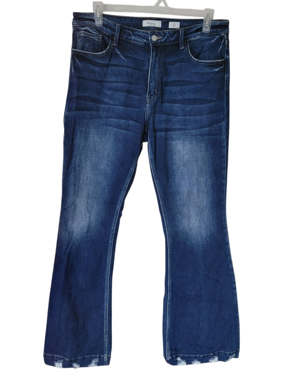KanCan Kurvy Mid Rise Dark Blue Flare Jeans